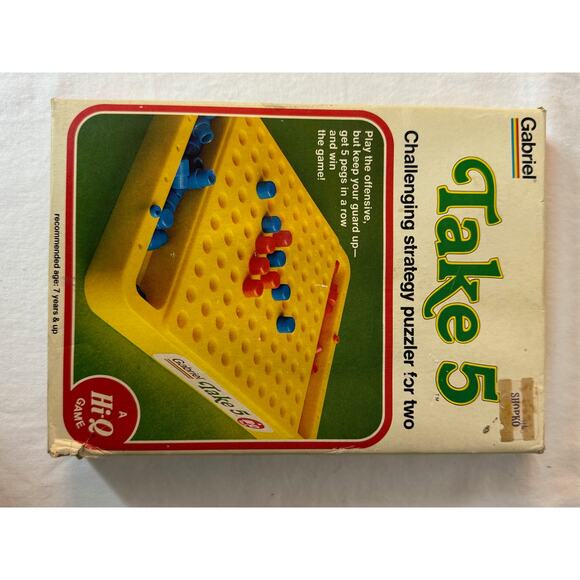 Vintage TAKE 5 Strategy Board Game ,1977, Complete Orig Box - Picture 6 of 6